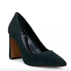 Vince Camuto Dalmanara Pointed Toe Suede Forest Green Pump 8